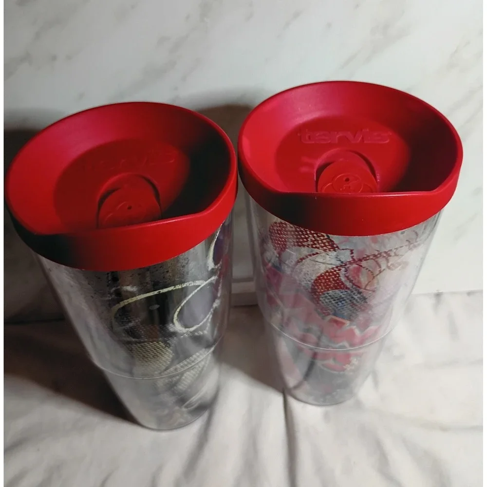 Tervis Tumbler Disney Mickey Minnie Mouse Pop Art Graffiti 24oz Set of 2 w Lids